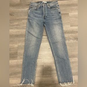 RE/DONE high rise ankle crop jeans